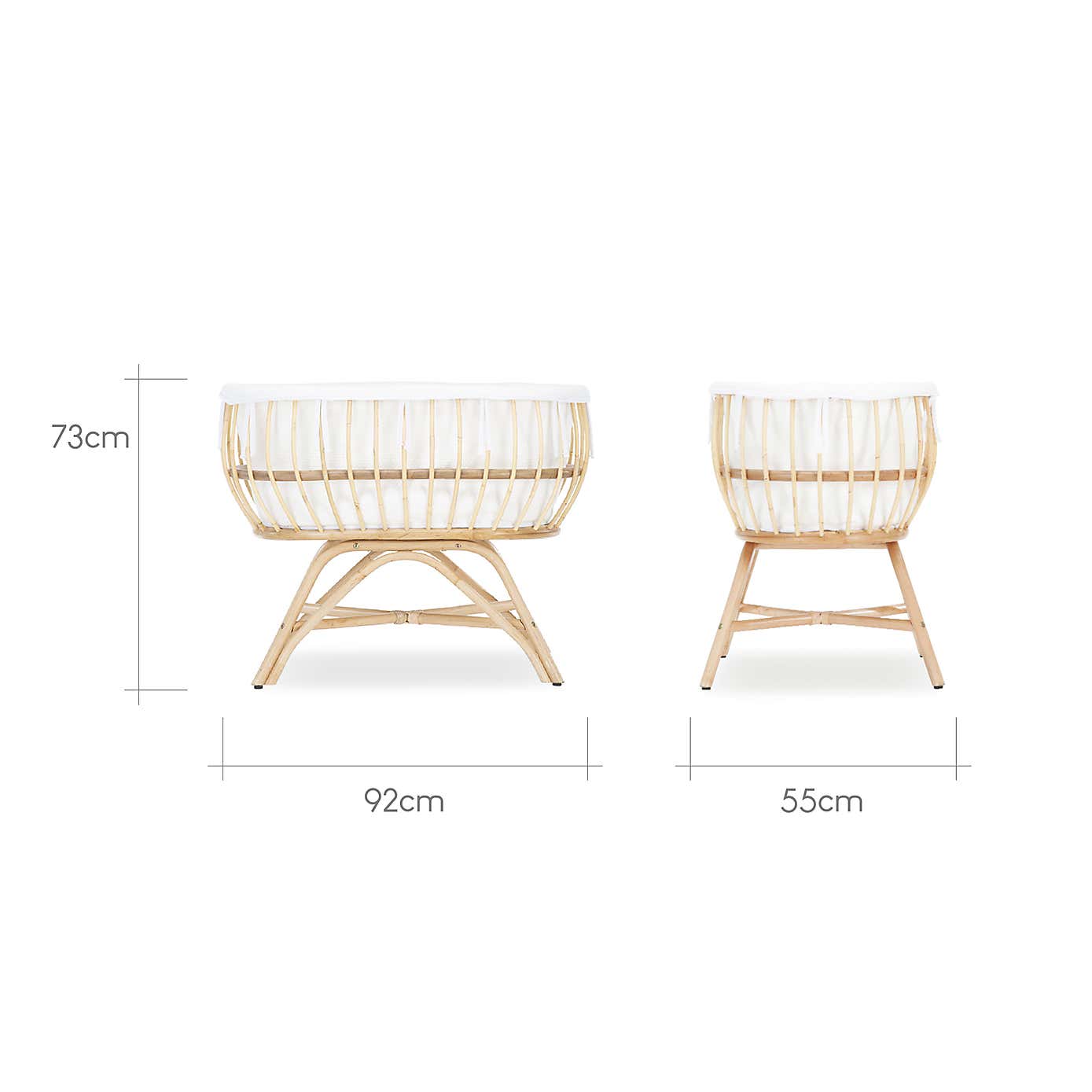 CuddleCo Aria Crib, Rattan