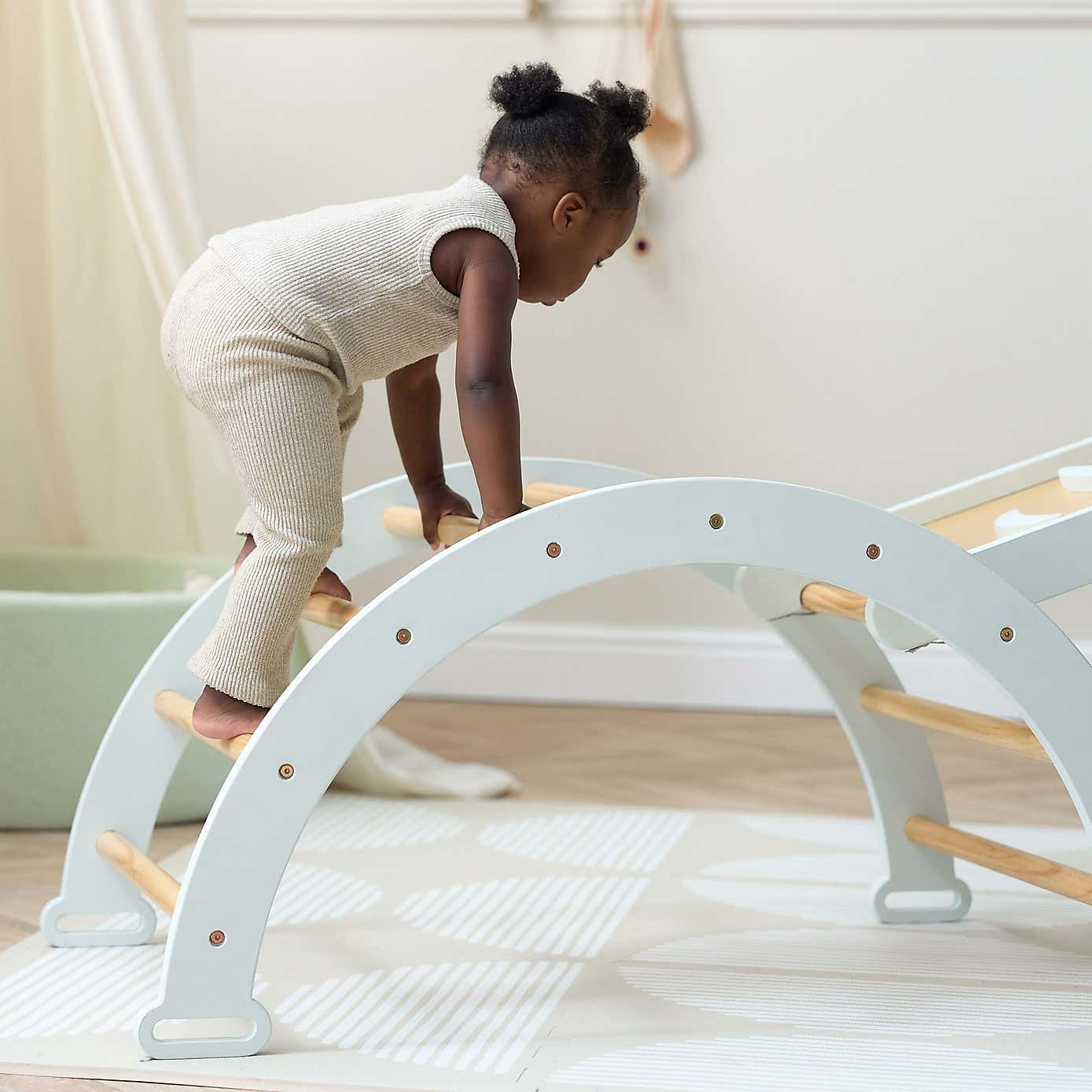 Tutti Bambini Scala Montessori 3 in 1 Pikler Climbing Frame with Climbing Wall