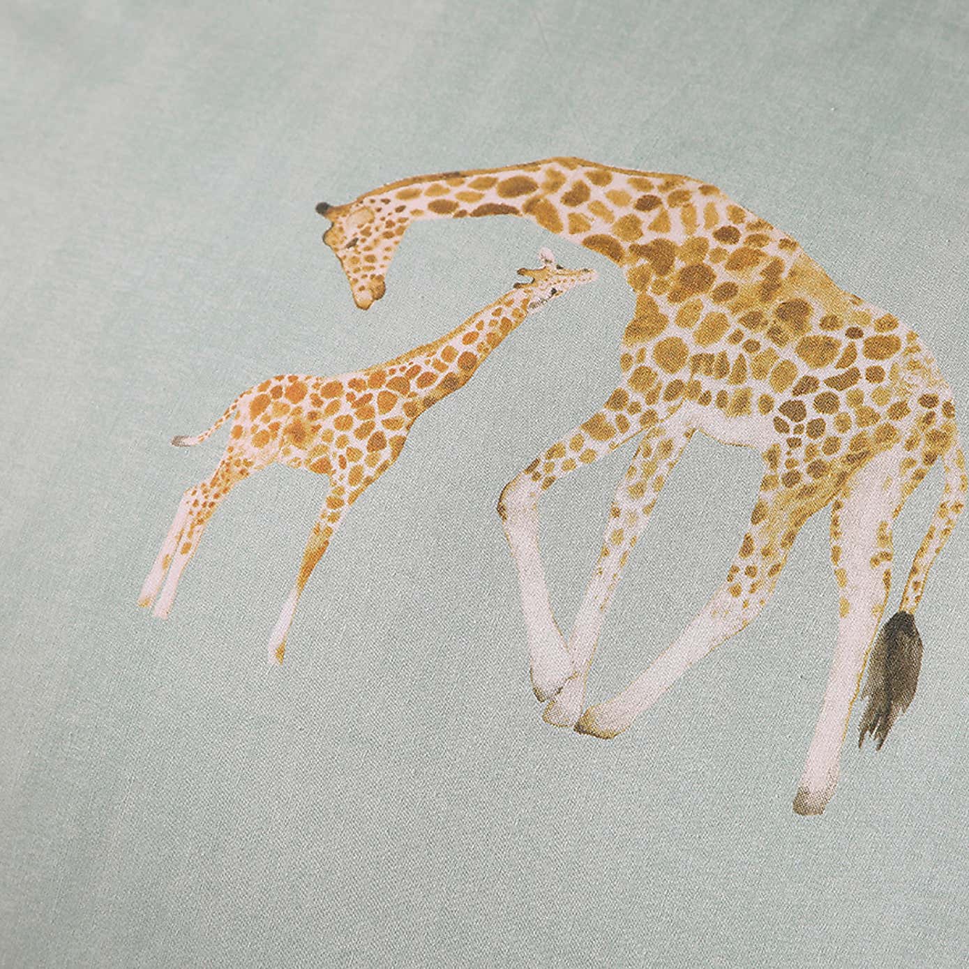 Milo Giraffe Duck Egg Blue Duvet Cover and Pillowcase Set