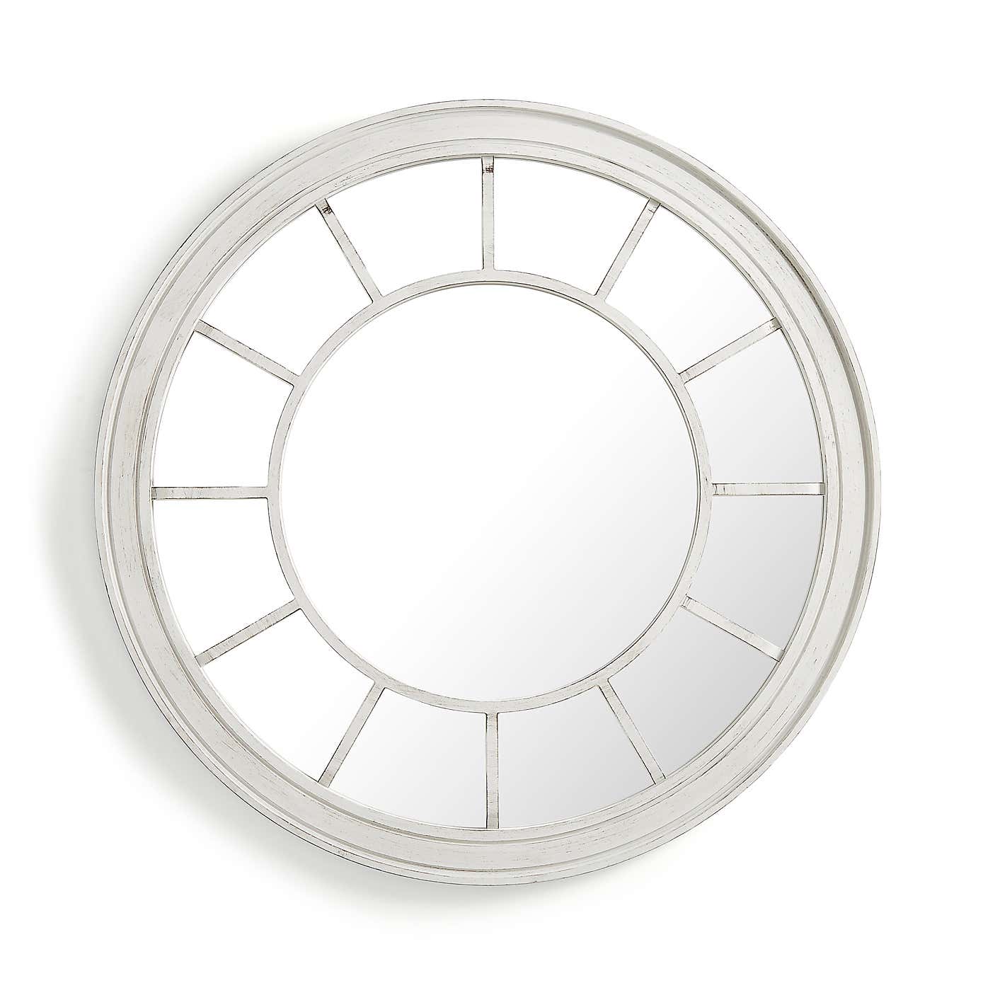 Country Window Round Wall Mirror