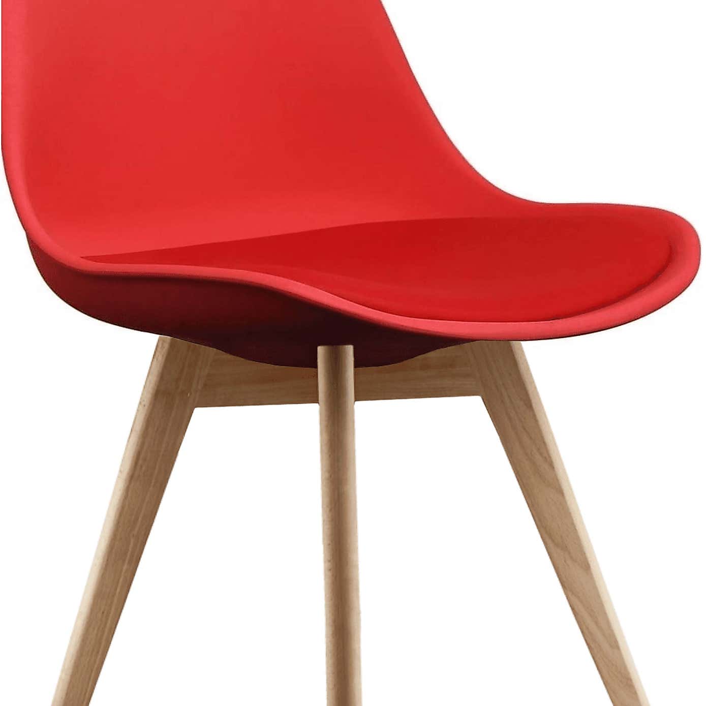 Fusion Living Soho Plastic Dining Chair with Squared Legs