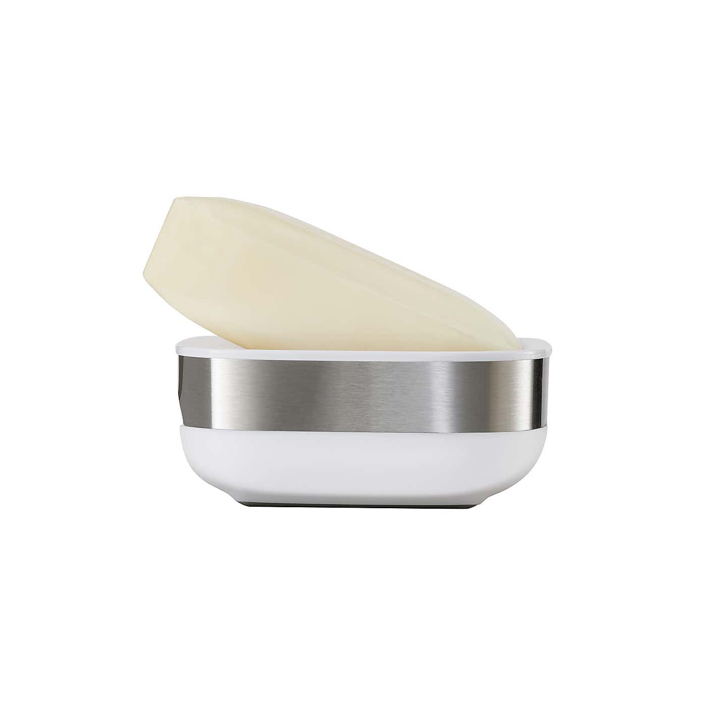 Slim Steel Soap Dish White