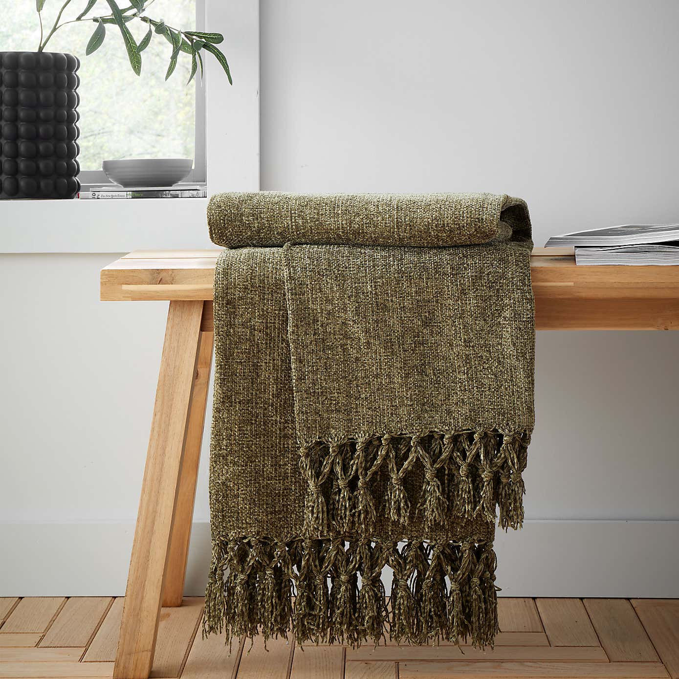 Catherine Lansfield Wilson Chenille Throw