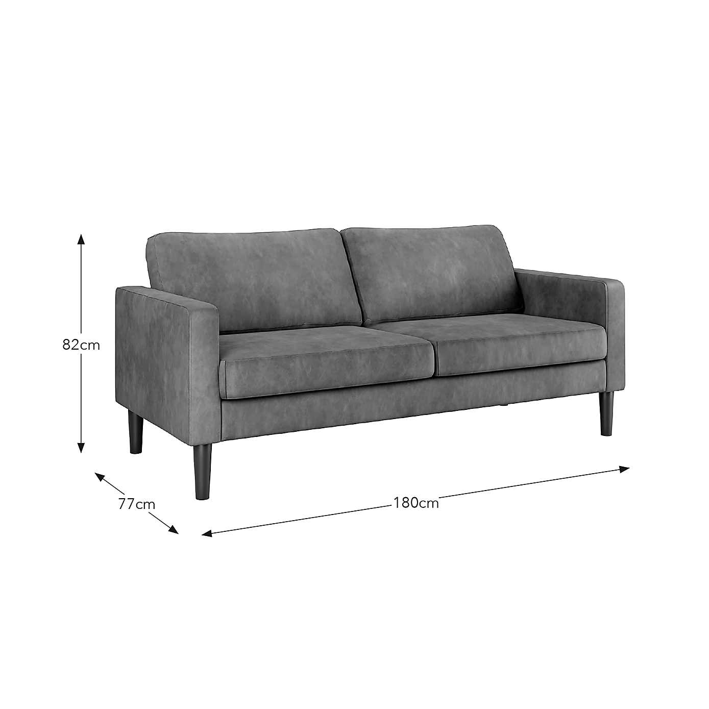 Jacob Velvet 3 Seater Sofa