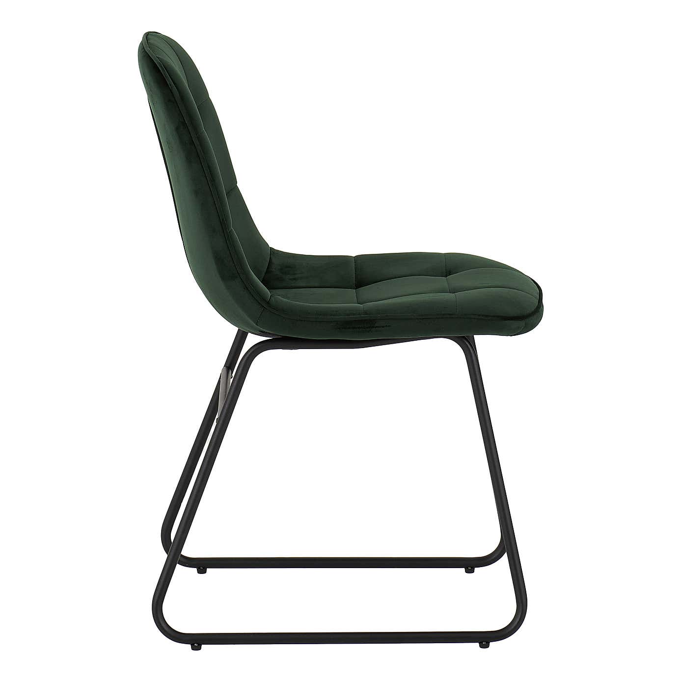 Lukas Set of 2 Dining Chairs Grey Velvet