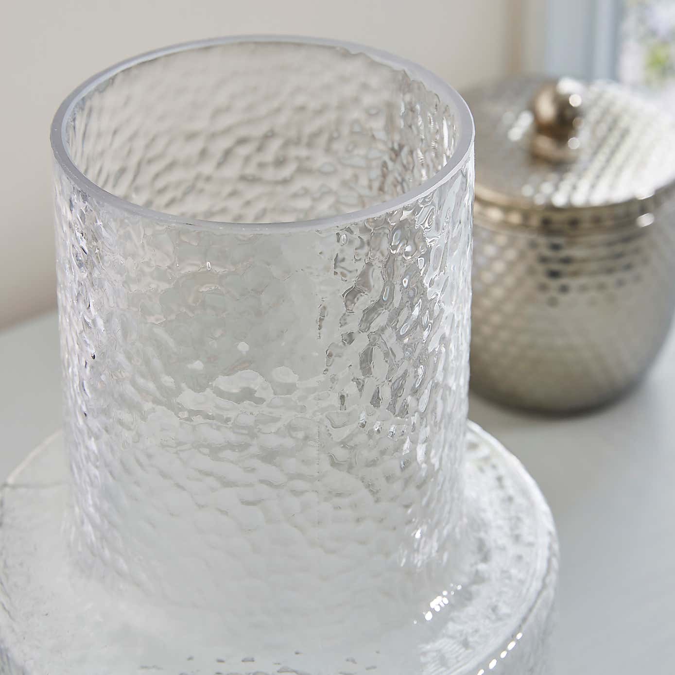 Glass Vase Bubble 25cm Clear