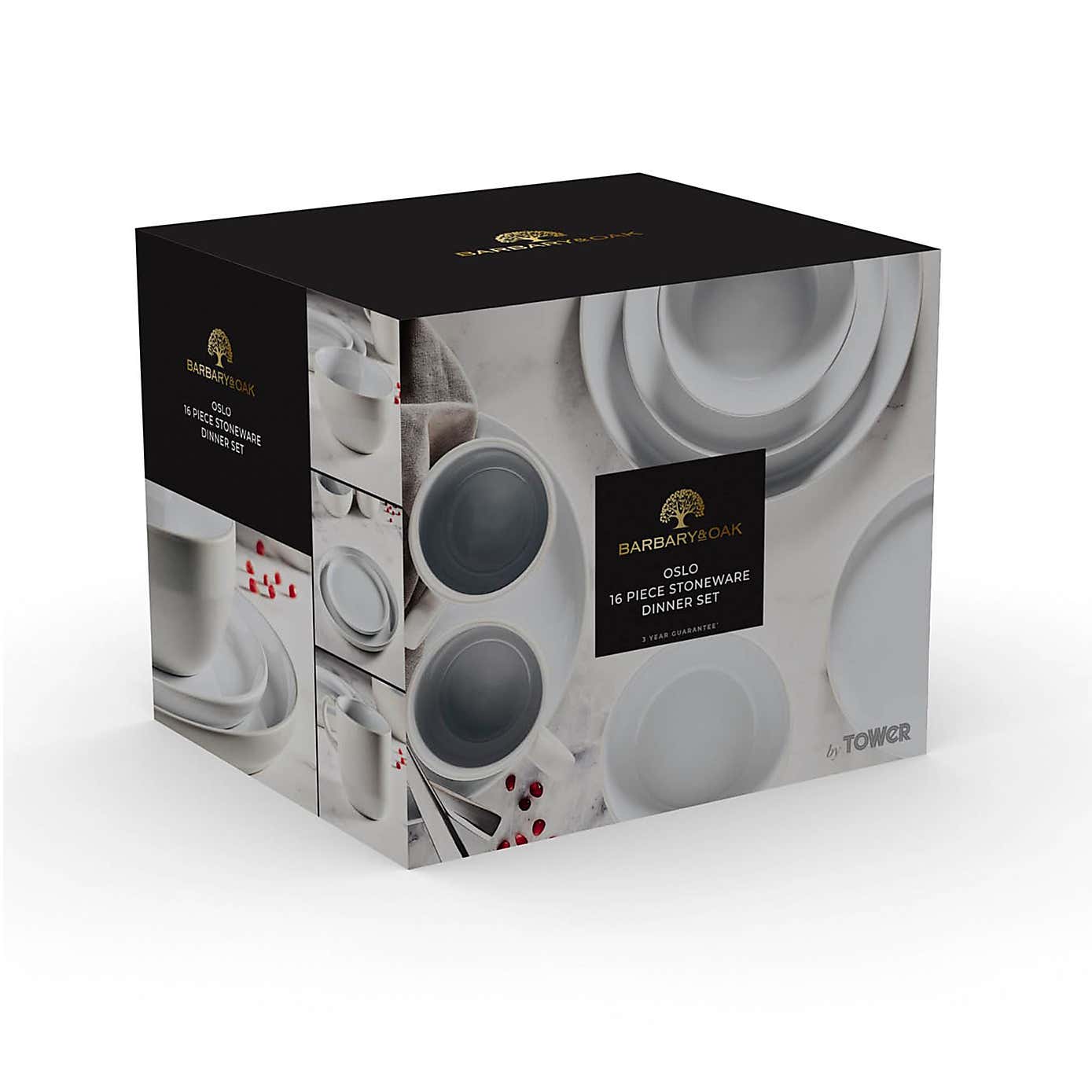 Barbary & Oak Oslo Stoneware 16 Piece Dinner Set