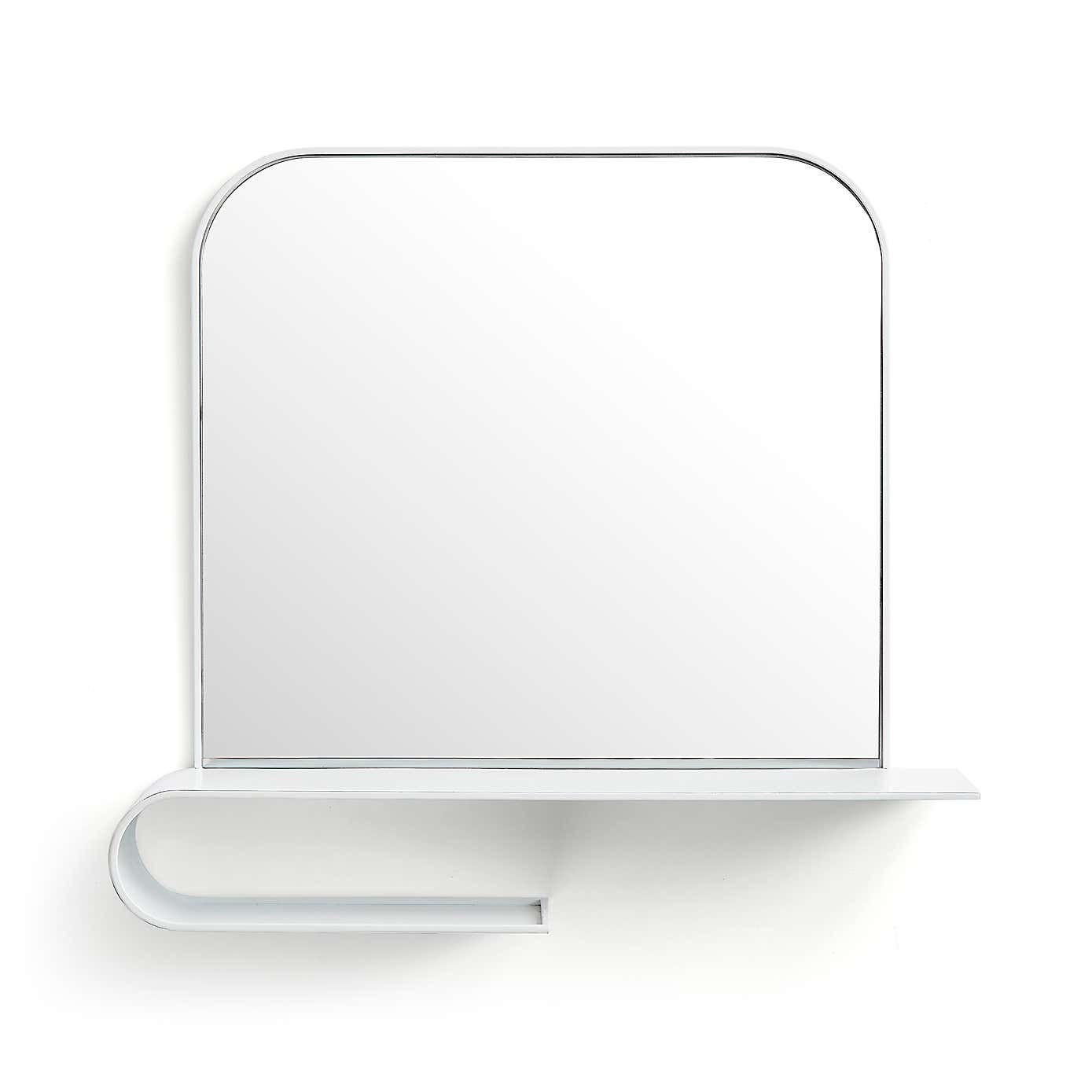 Elements Squoval Wall Mirror with Curling Shelf