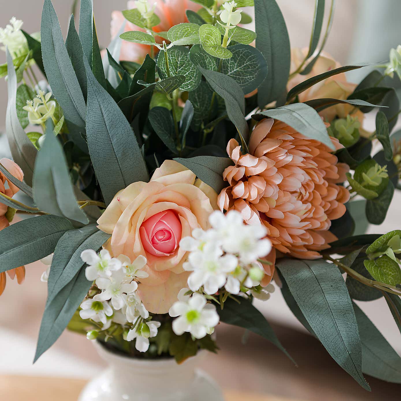 Artificial Rose & Chrysanthemum Bouquet