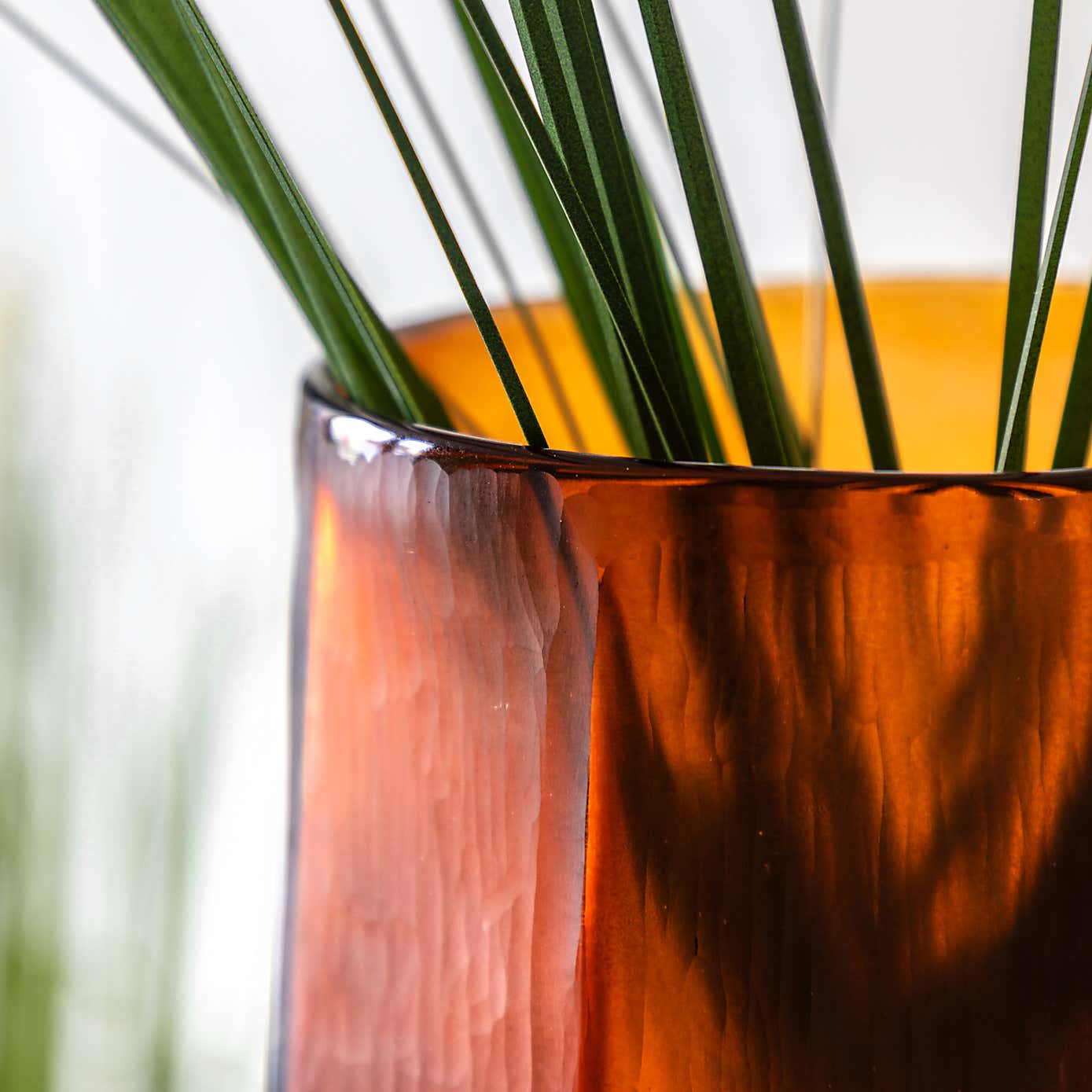 Organic Faceted Hurricane Vase