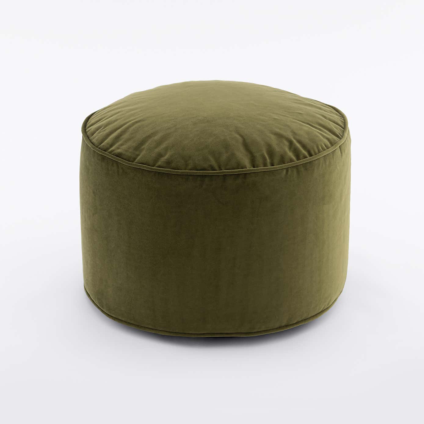 Eliza Velvet Old Gold Pouffe