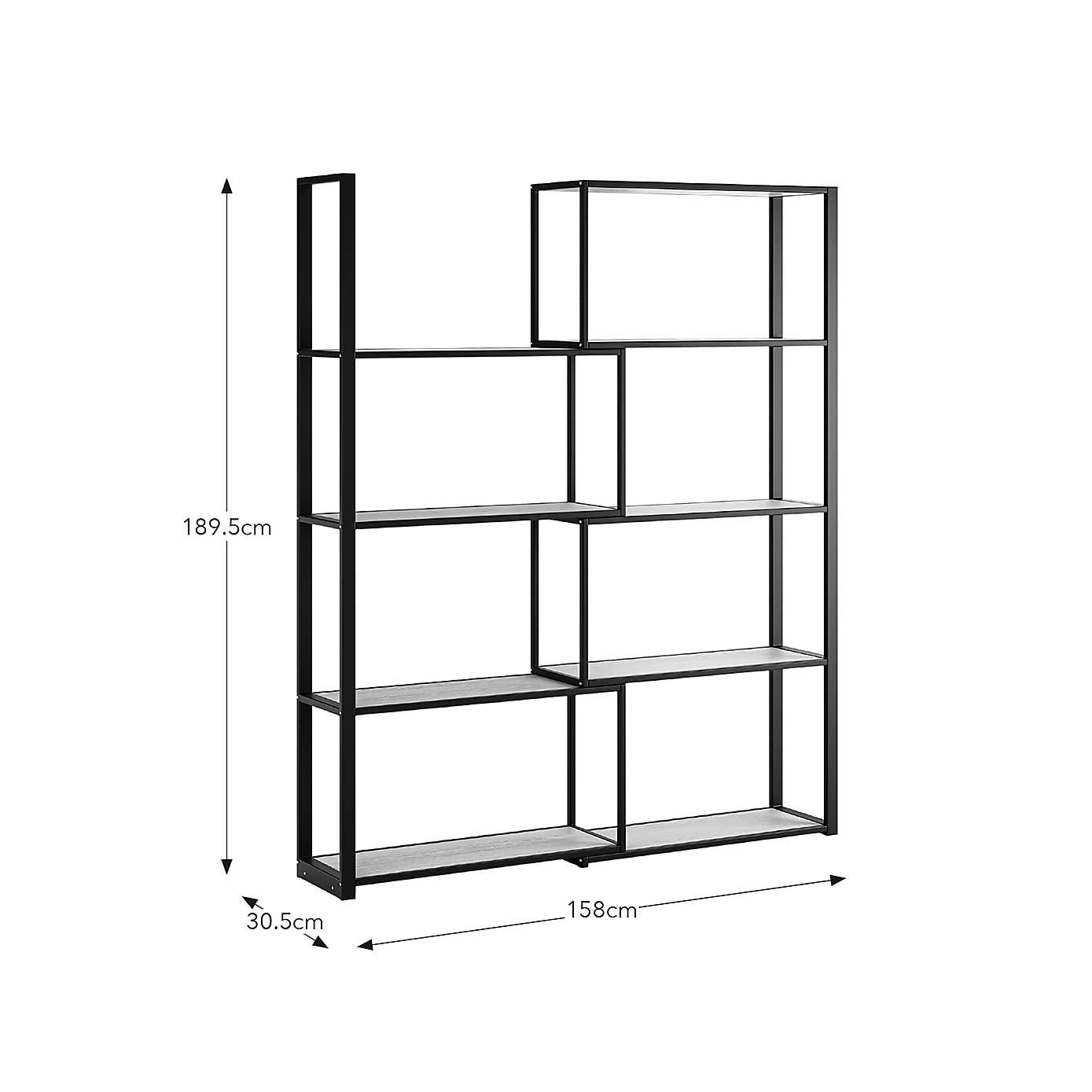 Tilden Tall Extendable Shelving Unit, Oak Effect