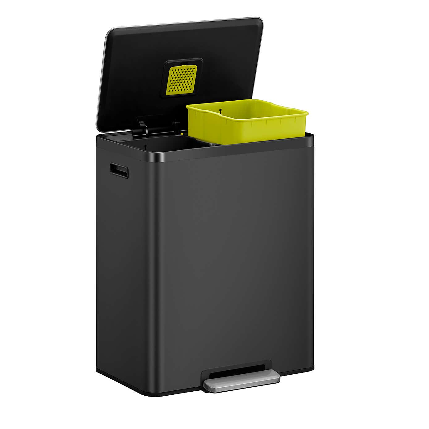 EKO Ecocasa II 30/30L Matt Black Steel Recycling Bin