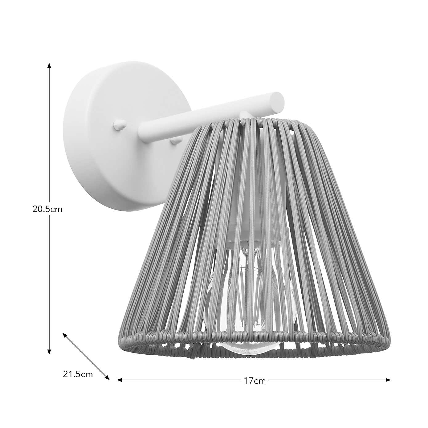 Kenia Rattan Outdoor Wall Light