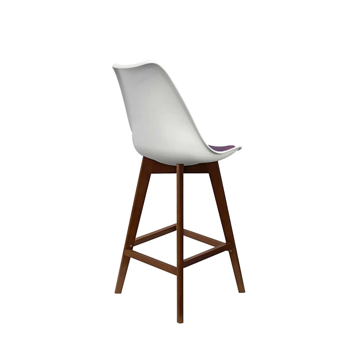 Fusion Living Soho White Plastic Bar Stool