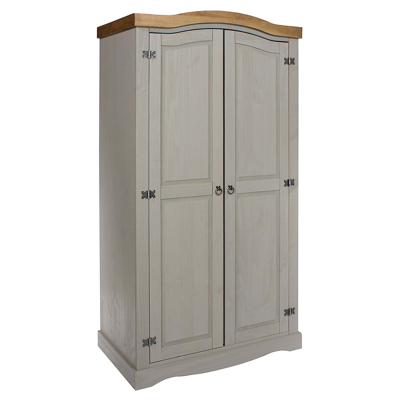 Corona Pine Curved Top Wardrobe