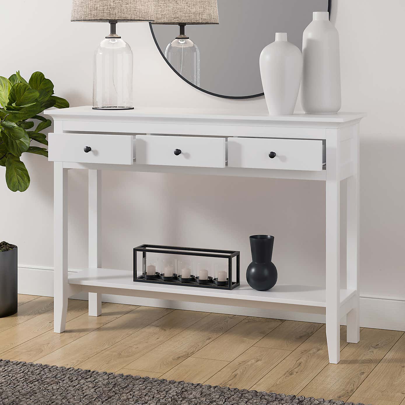 Lynton Console Table White