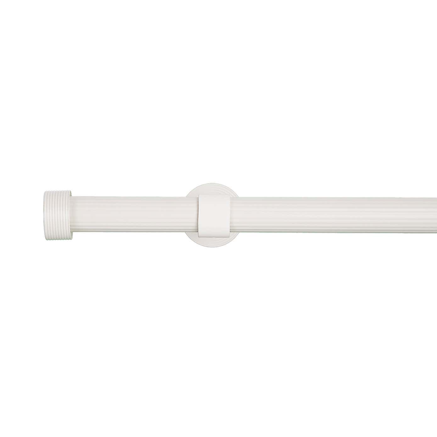 Ribbed Metal Extendable Eyelet Curtain Pole 25/28mm