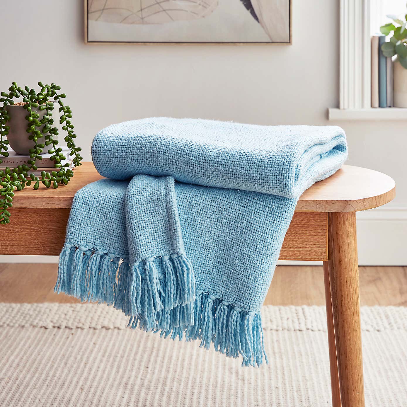 Aris Cotton Weave Black Throw