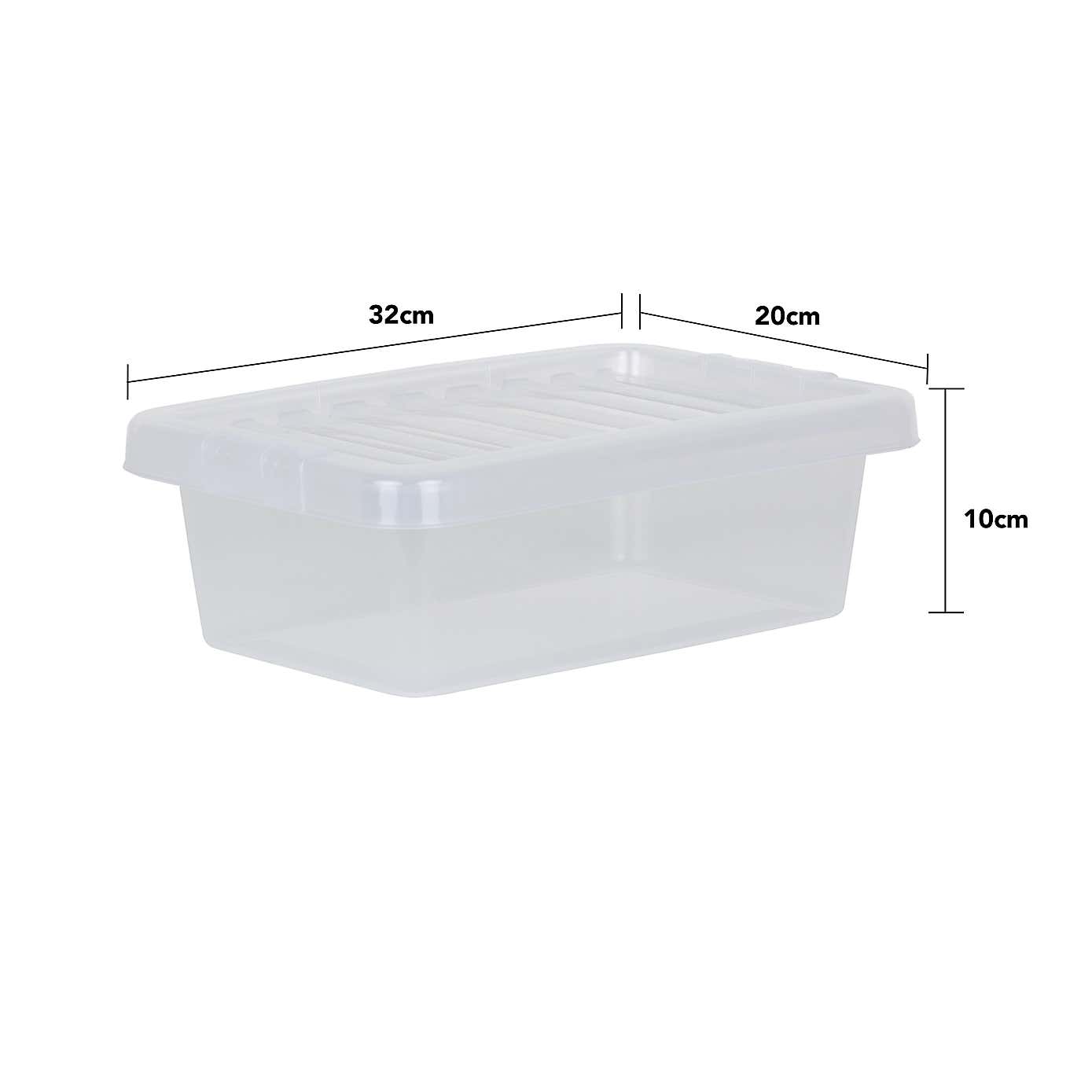 Wham Crystal Set of 8 Clear Boxes & Lids, 4L