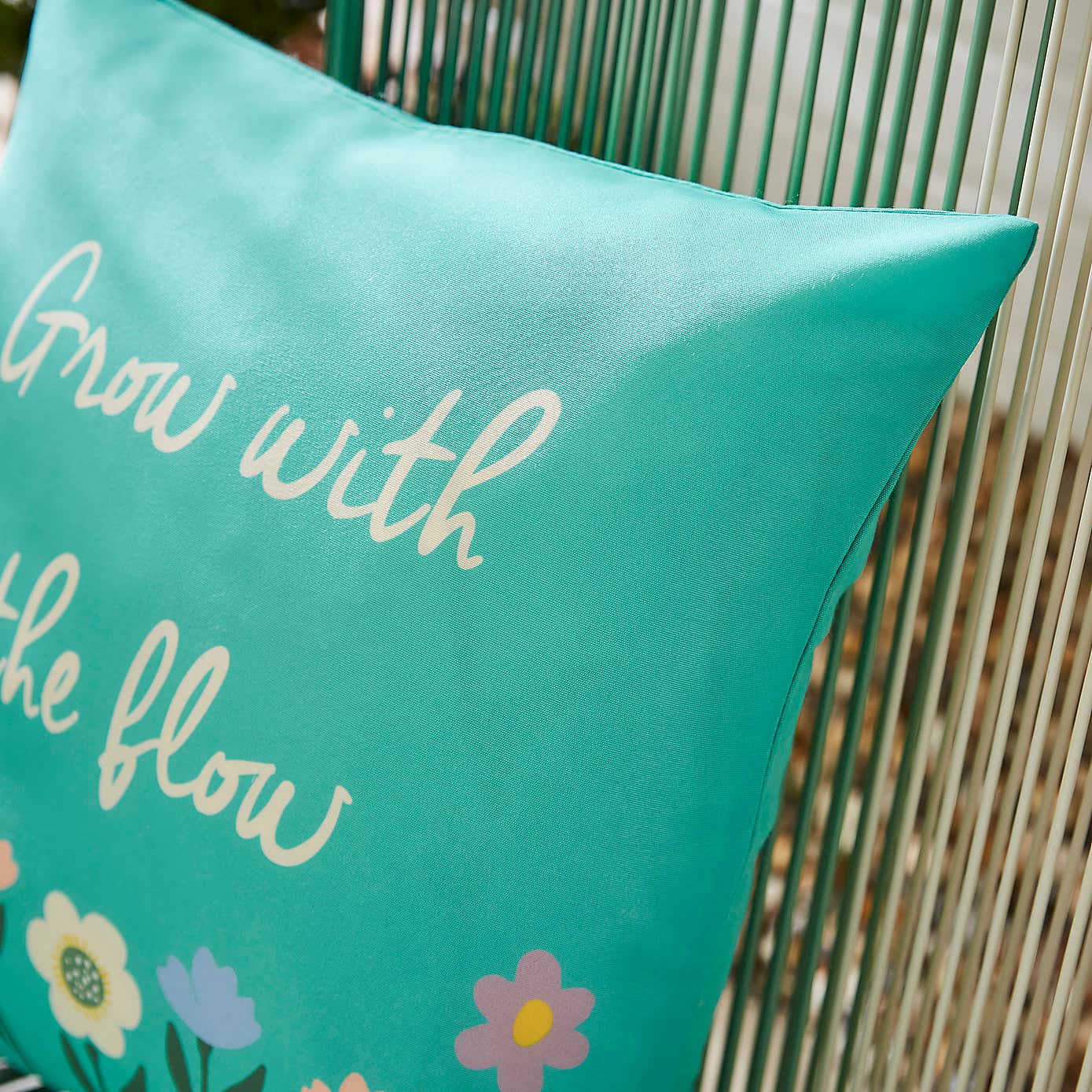 Grow With The Flow Outdoor Square Cushion