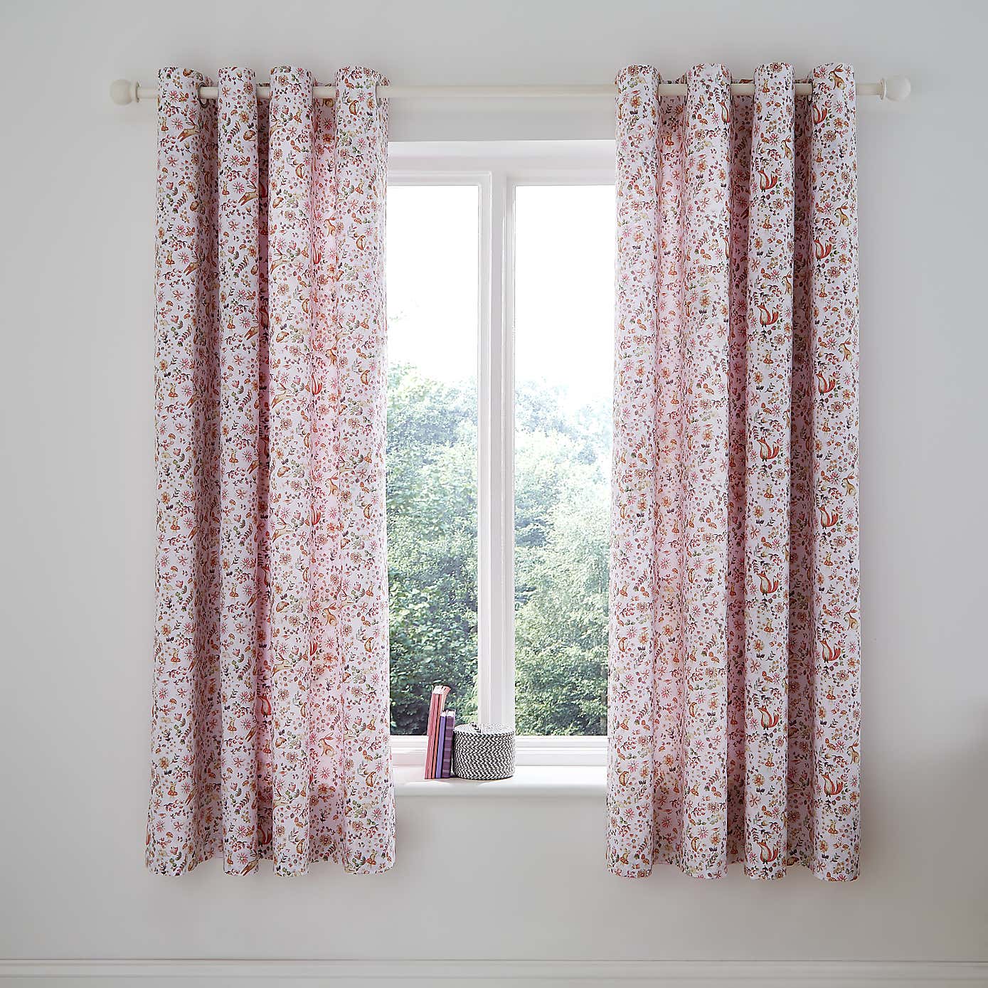 Catherine Lansfield Enchanted Butterfly Fully Reversible Eyelet Curtains