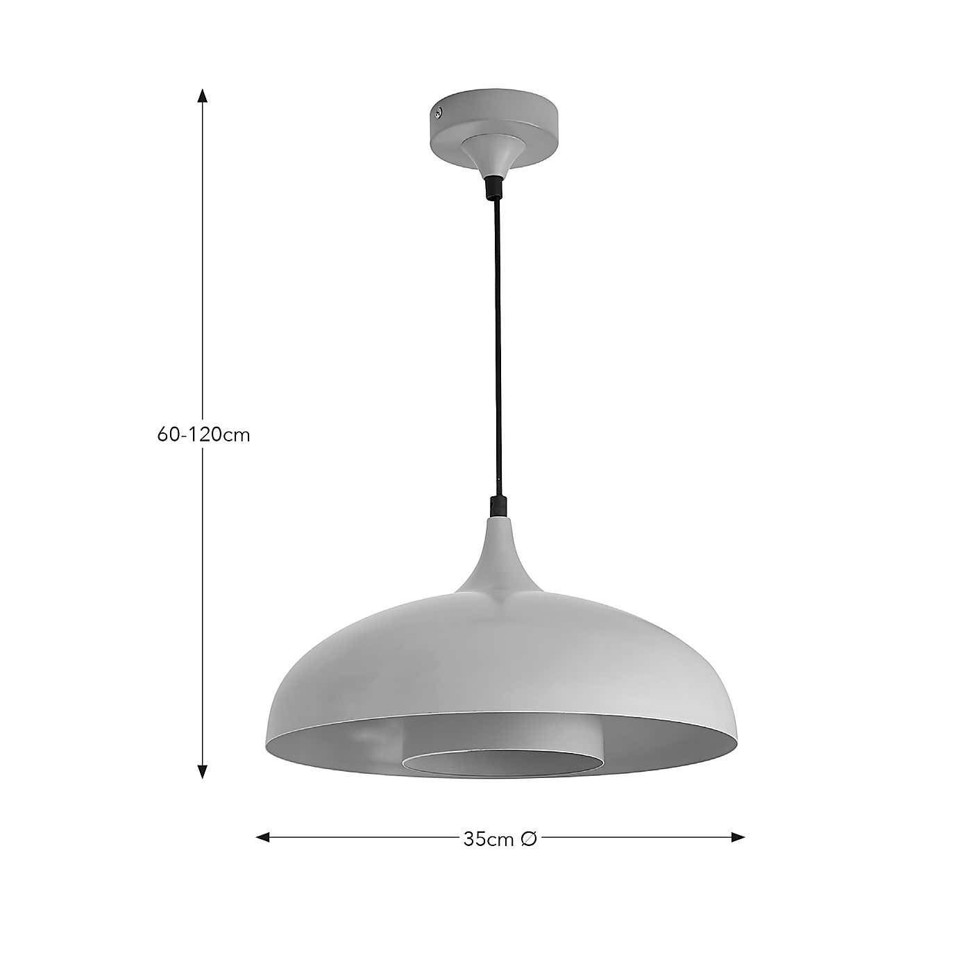 Elements Lennon Industrial 2 Tier Dome Pendant Light