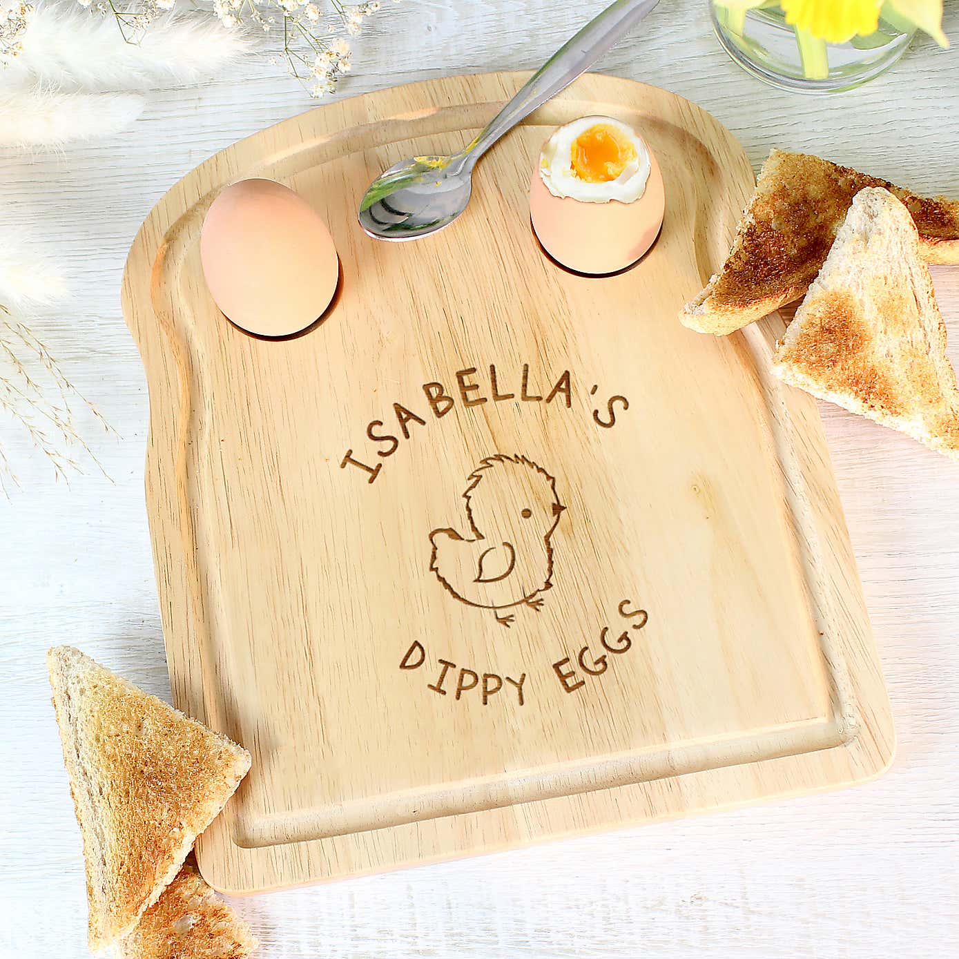 Personalised Chick Egg and Toast Board