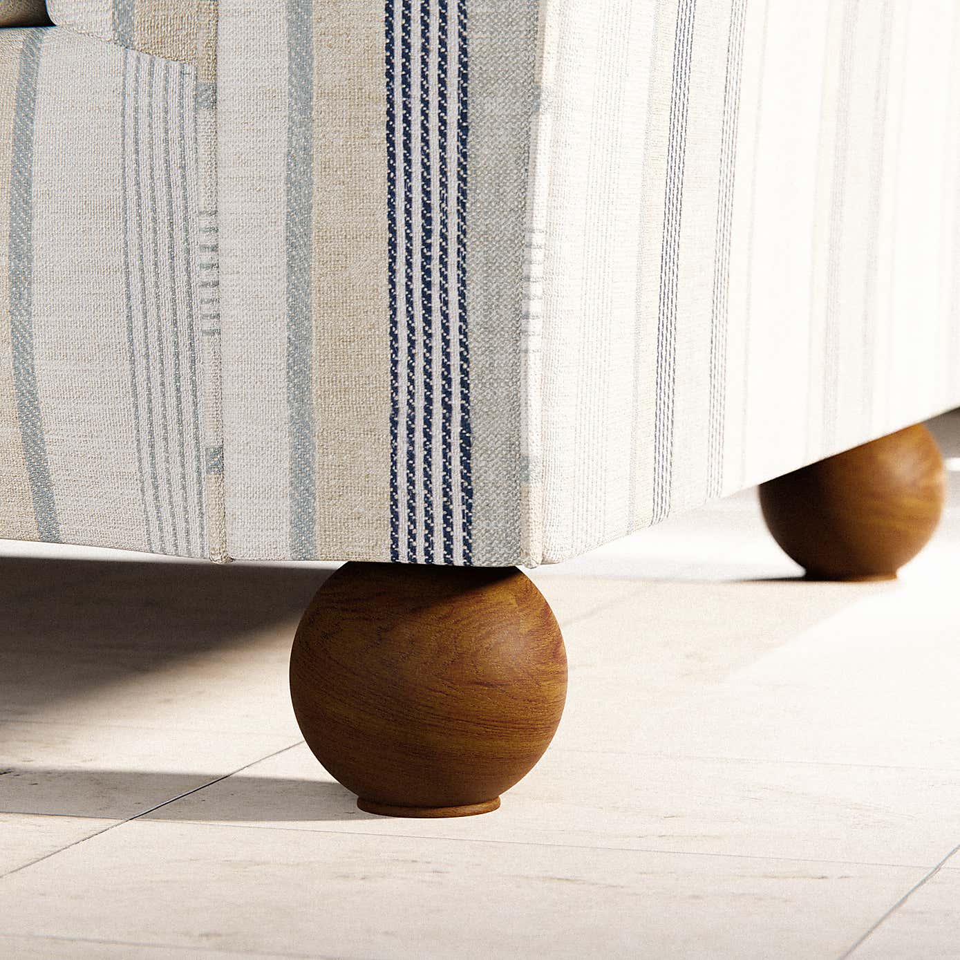 Angus Striped Linen Snuggle Chair