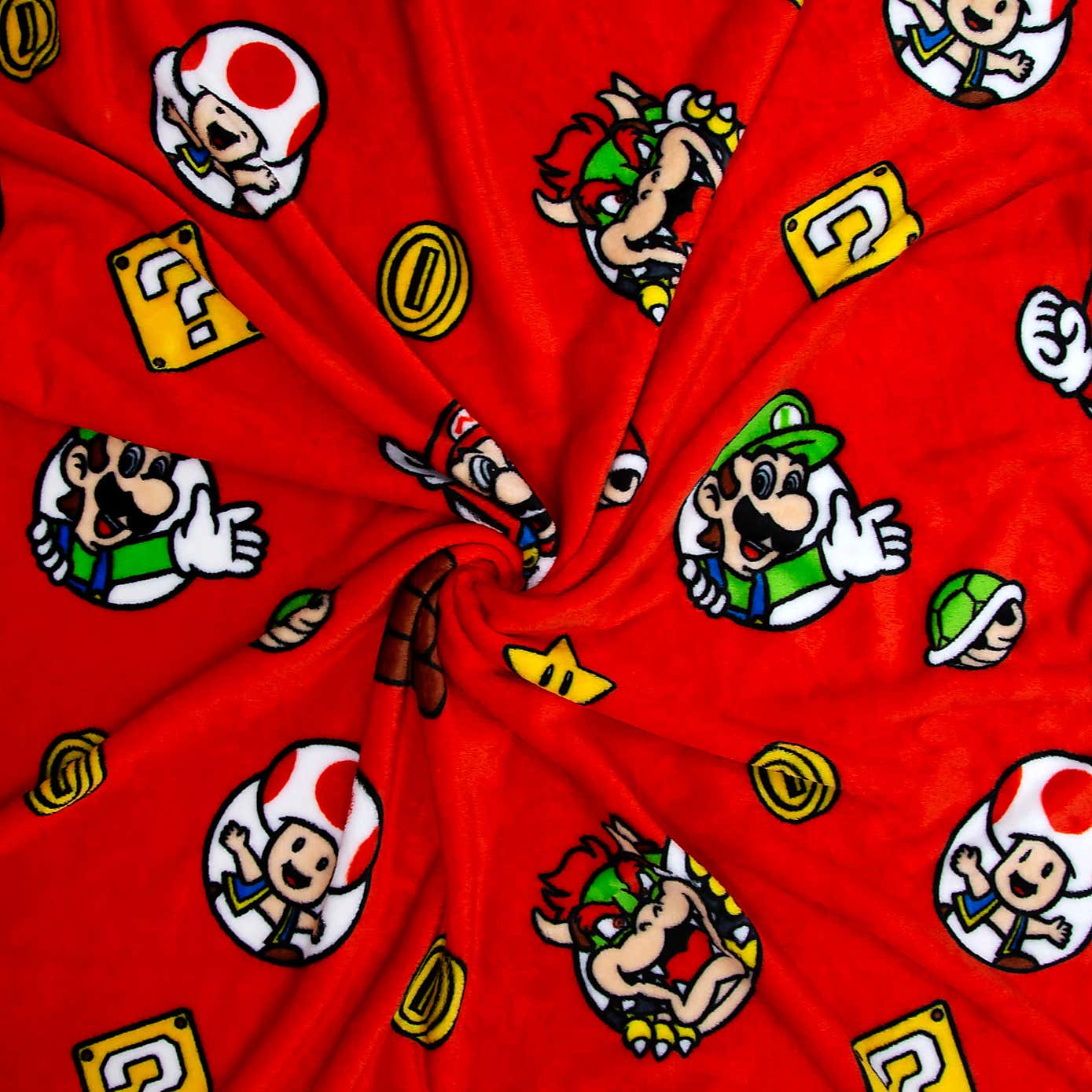 Nintendo Mario Here We Go Again Fleece Blanket