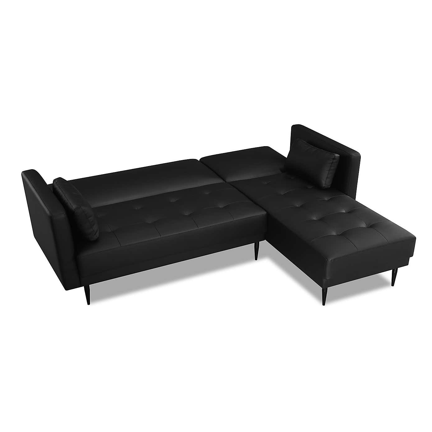 Selma Faux Leather Corner Double Sofa Bed