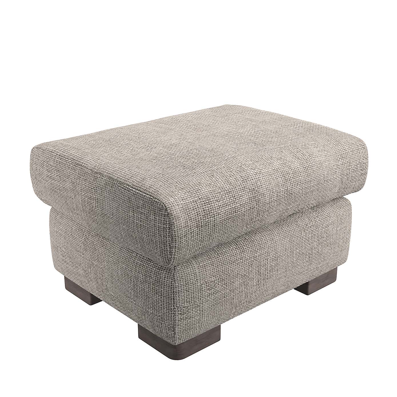 Carson Small Chunky Chenille Footstool