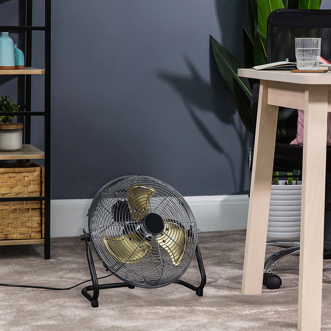 Russell Hobbs 12 Inch Brushed Gold Floor Fan