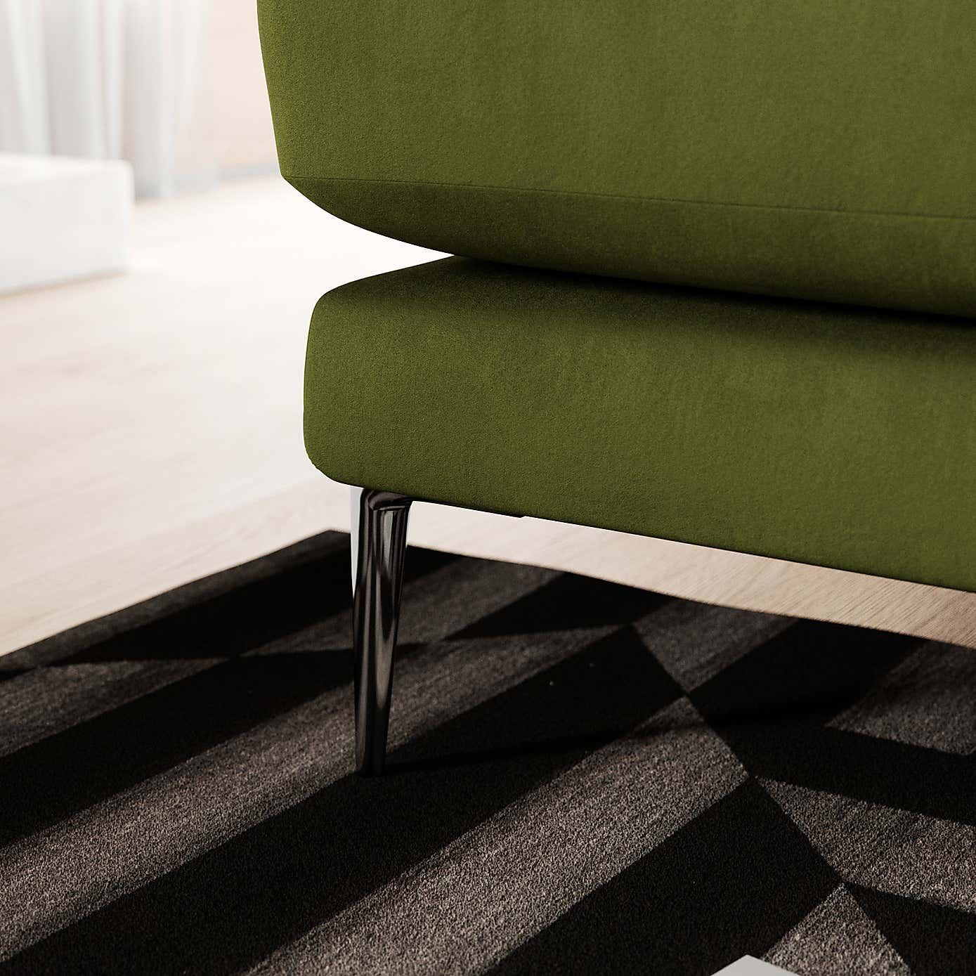 Lawson Matte Plush Velvet 3 Seater Sofa