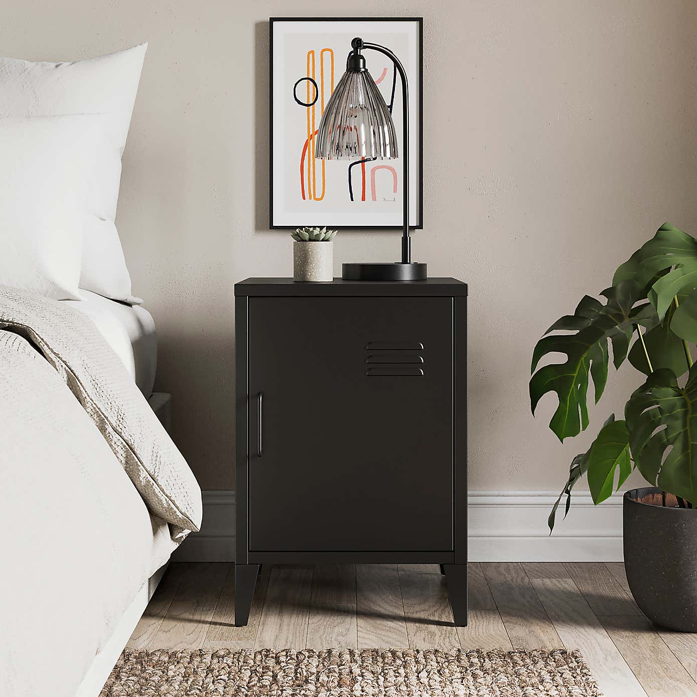 Helga Metal Bedside Table