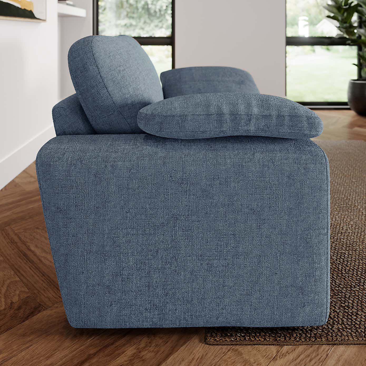Magnus Soft Textured Chenille Snuggle Sofa