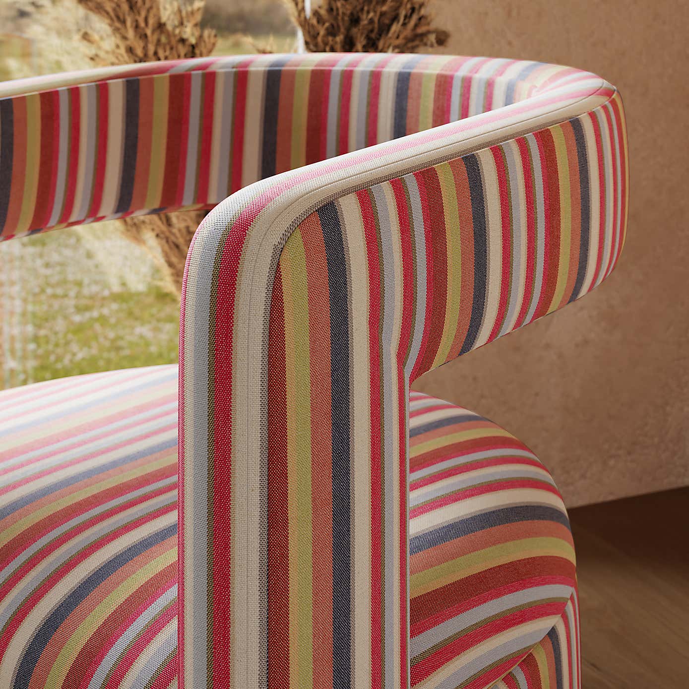 Tallie Multi Stripe Occasional Chair, Woven