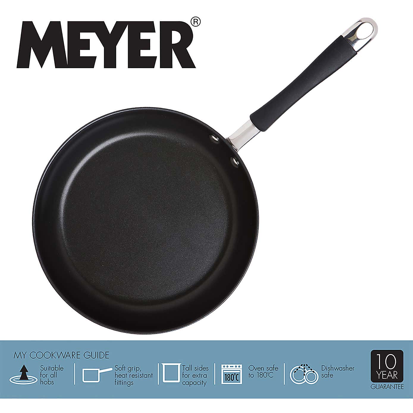 Meyer Non-Stick Induction Stainless Steel 2 Piece Frying Pan Set
