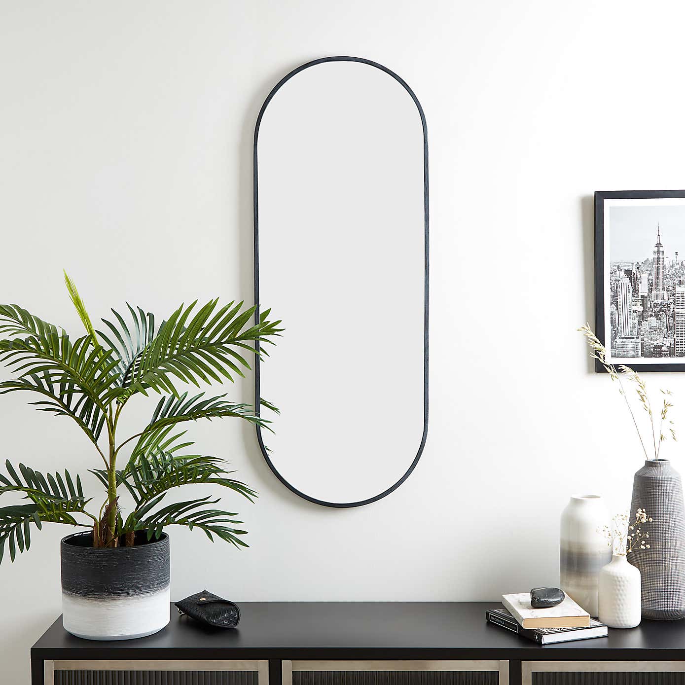 Lozenge Oval Wall Mirror