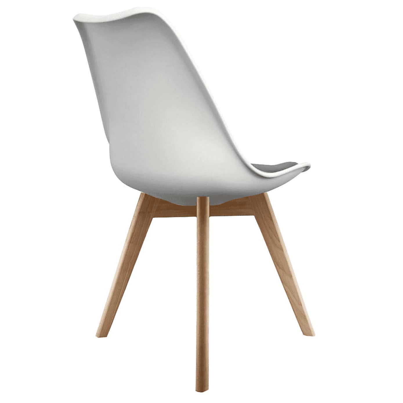 Fusion Living Soho White Plastic Dining Chair with Squared Legs