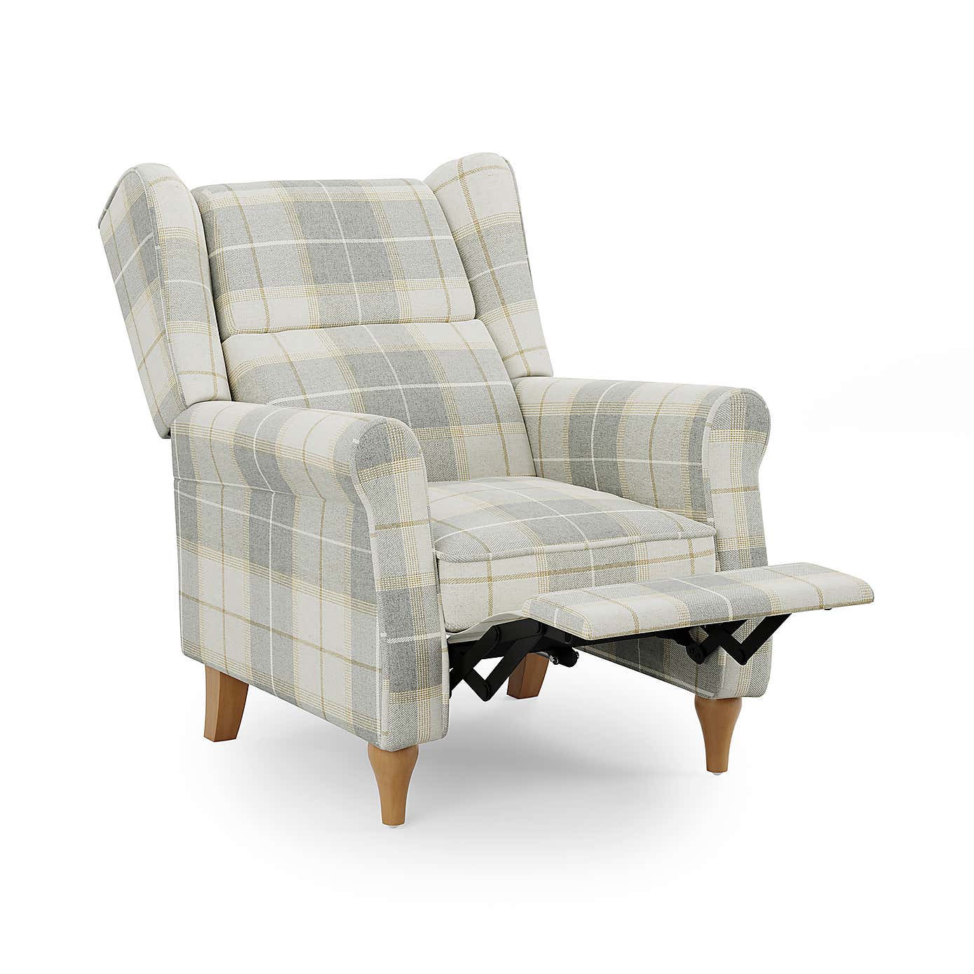 Oswald Padded Pushback Check Armchair