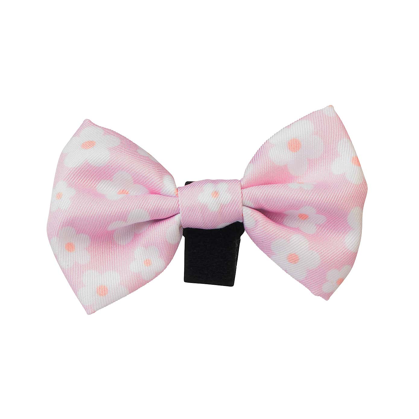 Pink Flowers Poo Bag Holder & Bow Tie Set