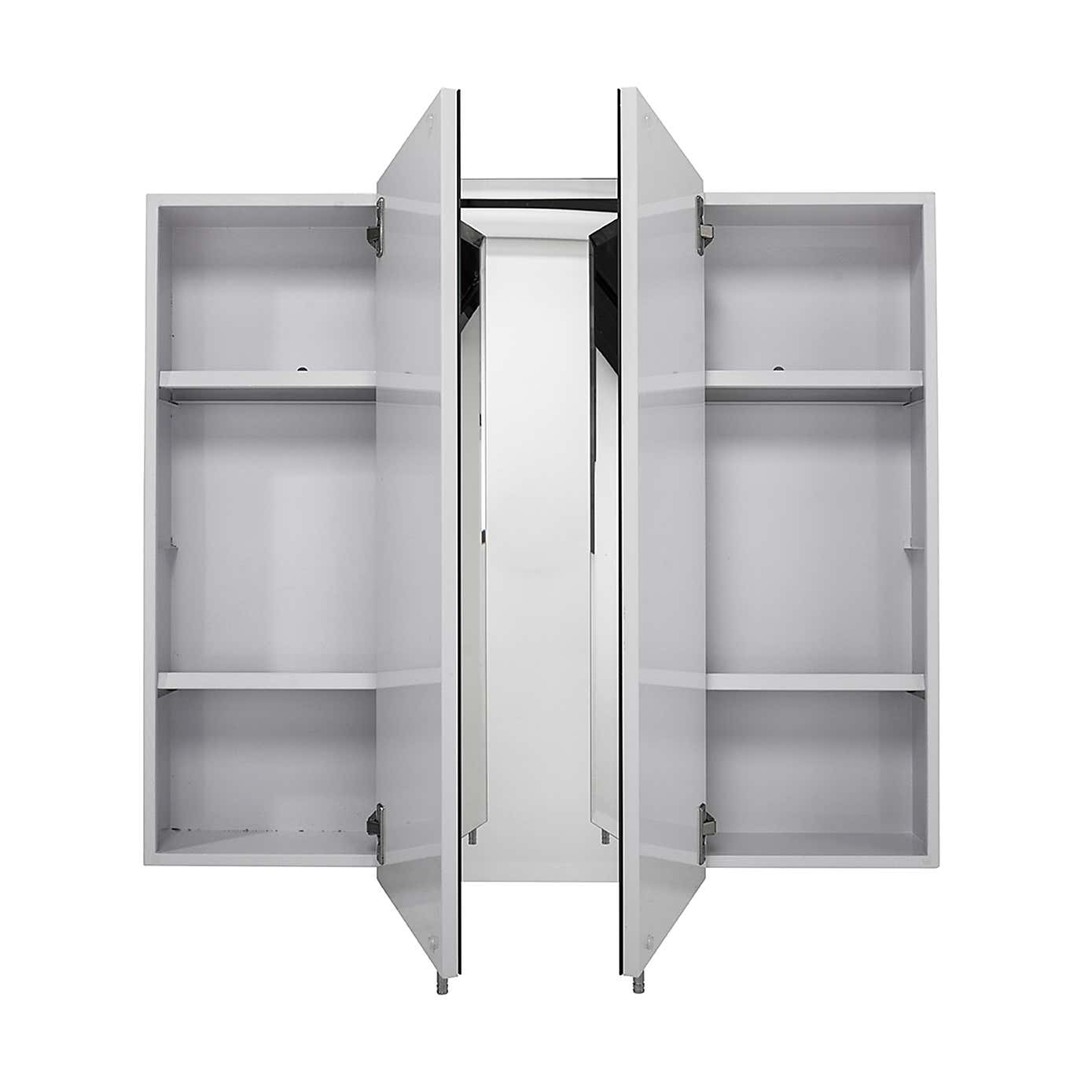 Westbourne White Triple Door Tri-View Steel Cabinet