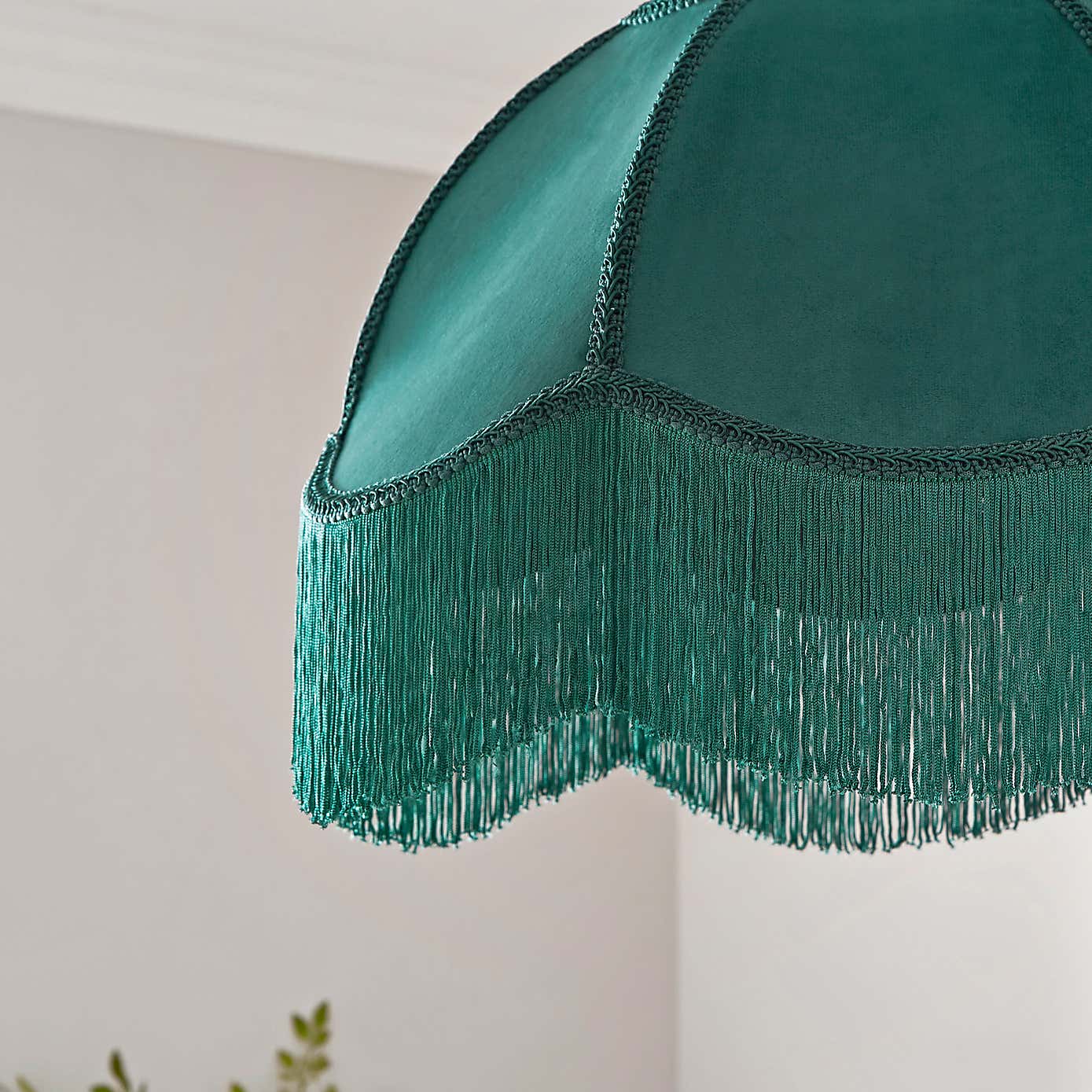 Carmona Fringed Velvet Lamp Shade