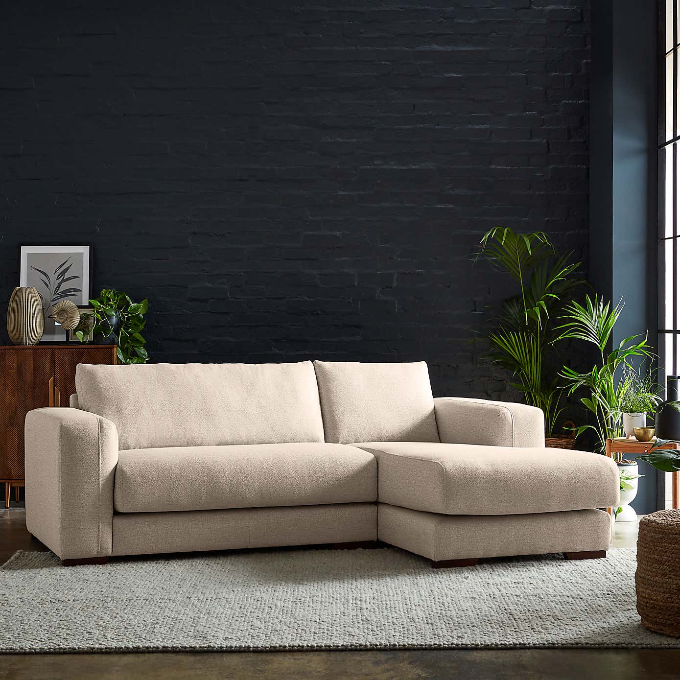 Clayton Cosy Weave Corner Chaise