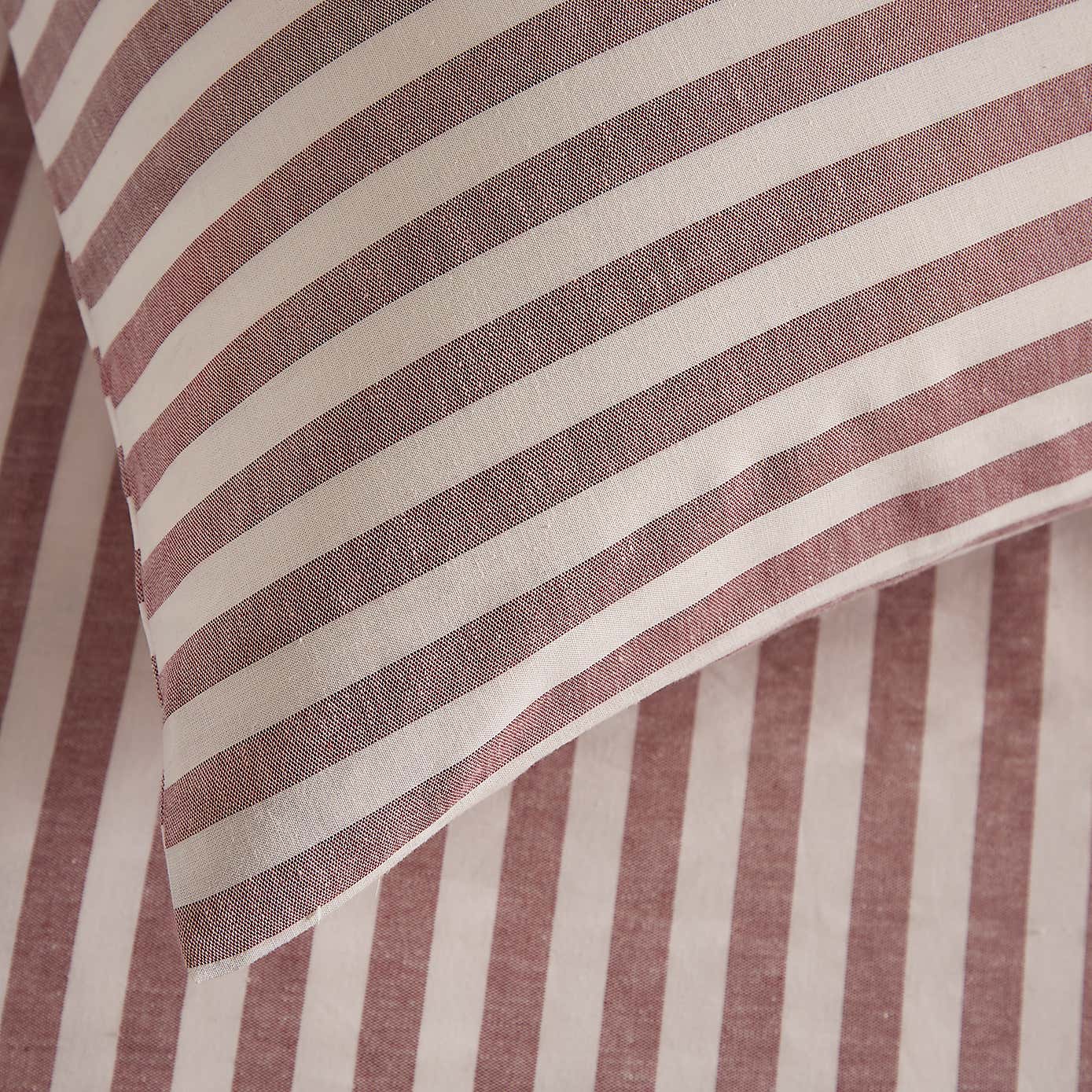 Portloe Stripe Cotton Duvet Cover & Pillowcase Set