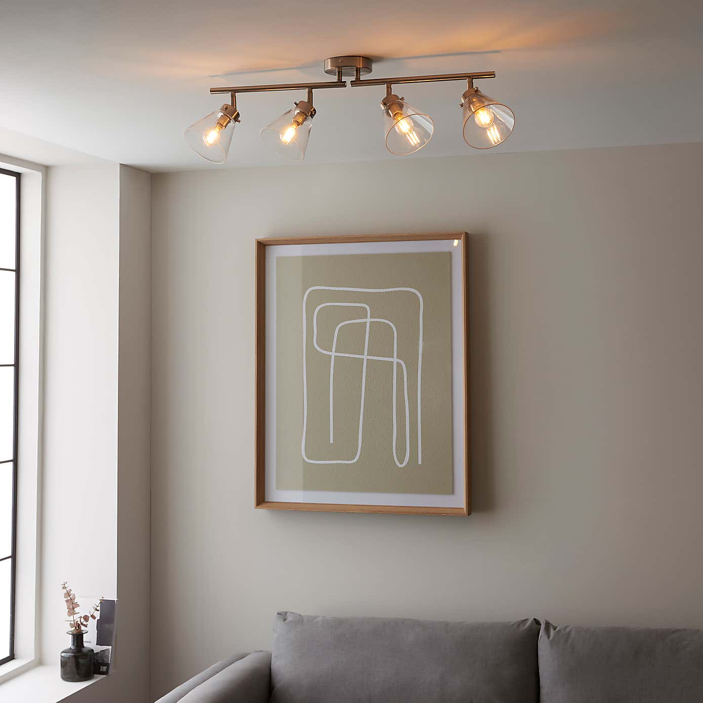 Delavin 4 Light Satin Nickel Spotlight Bar