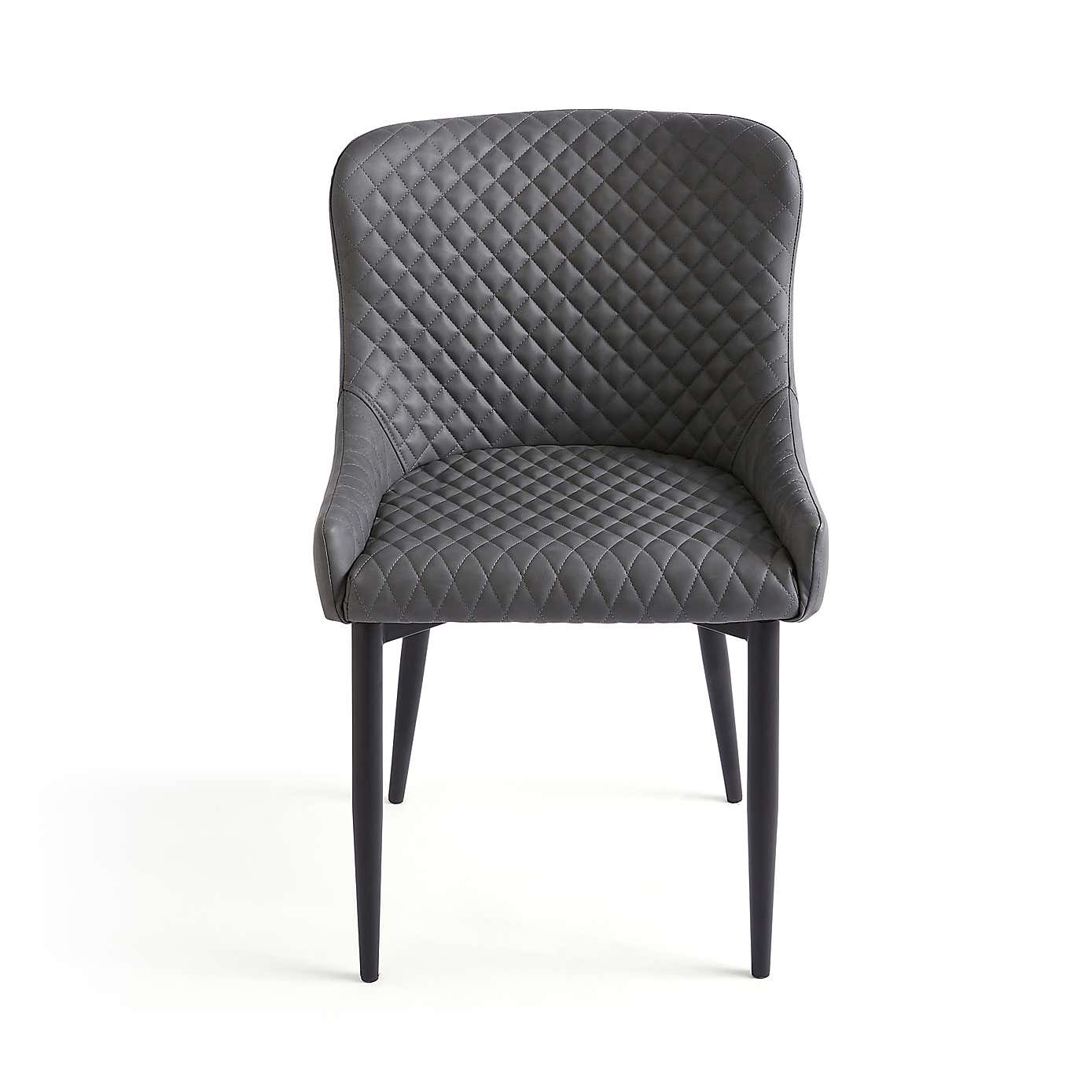 Set of 2 Montreal Dining Chairs, Faux Leather