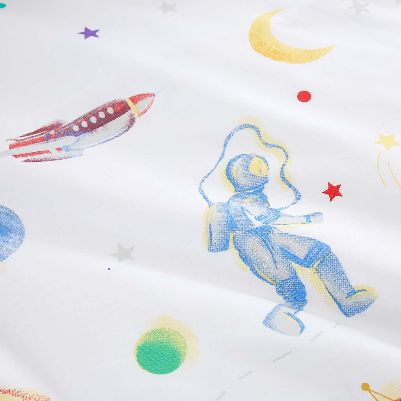 Space 100% Cotton Reversible Duvet Cover and Pillowcase Set