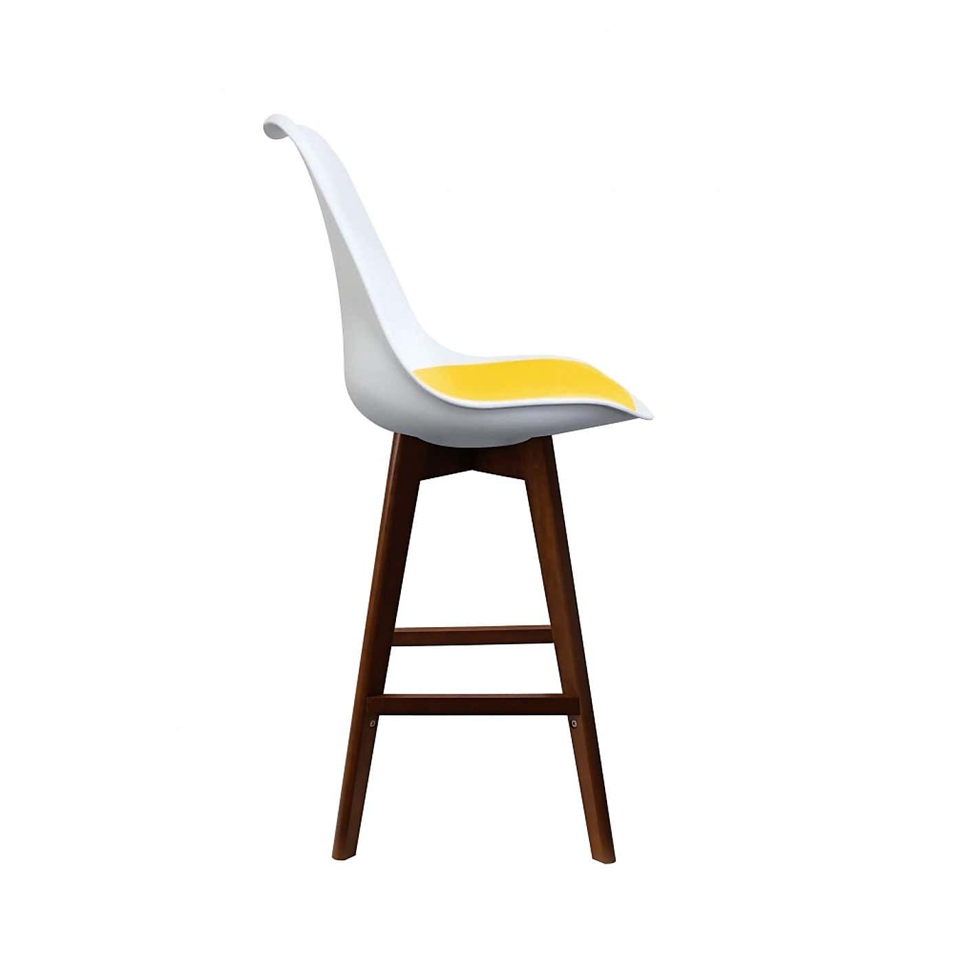 Fusion Living Soho White Plastic Bar Stool